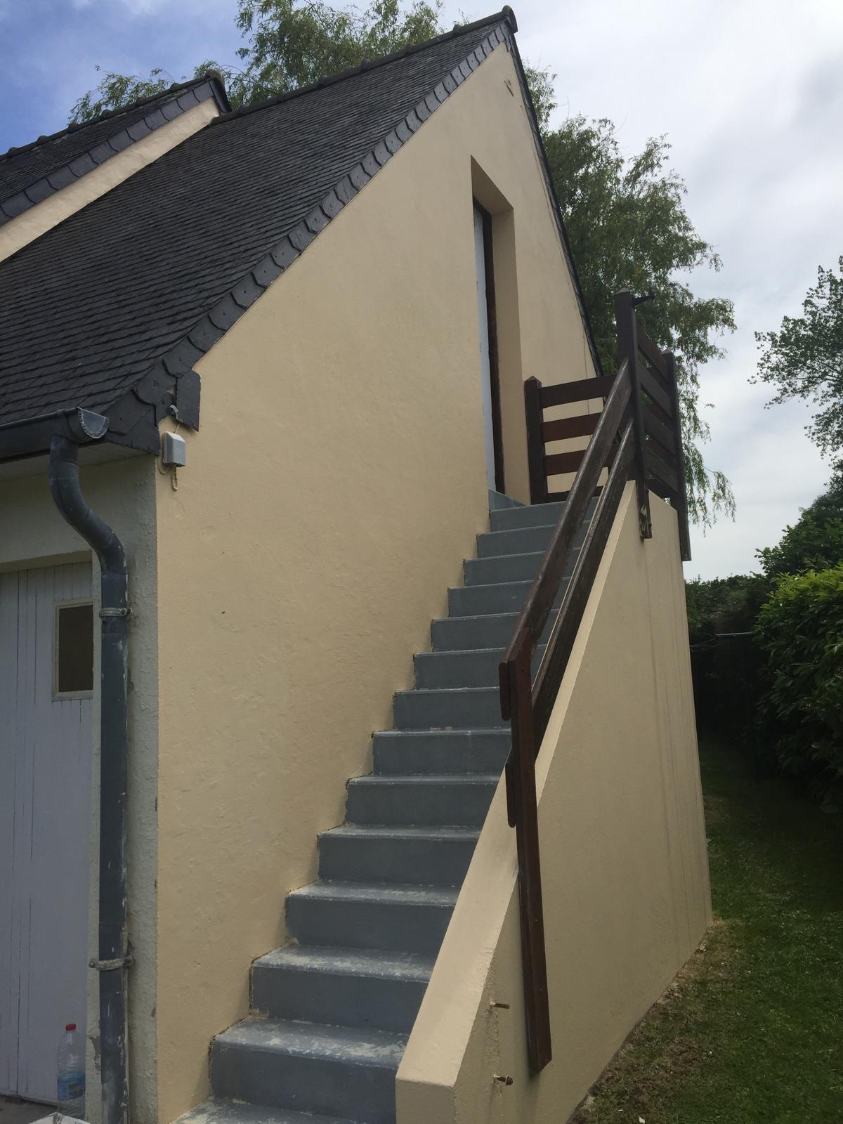 Mur extérieur après traitement et hydrofugation
